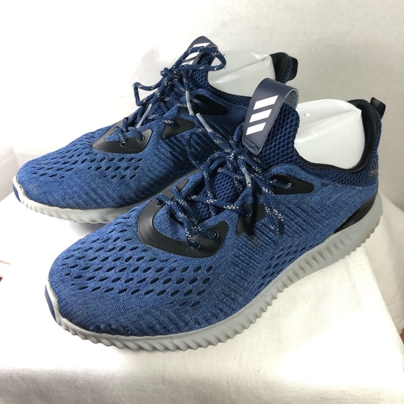 Men's Adidas Alpha Bounce Shoes Size 8.5 Blue Lace - Picture 3 of 5